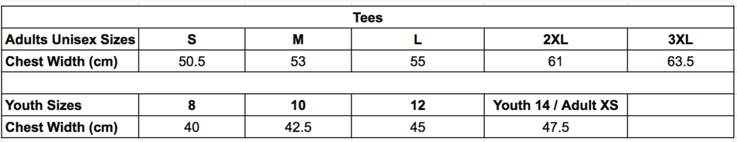Combined Schools Concert Tees